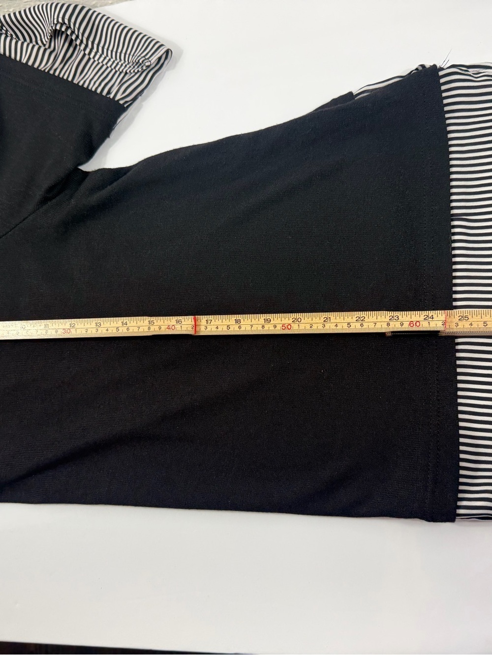 Catherines Plus Size 20w Black Striped Layered Tunic Top - Picture 6 of 7